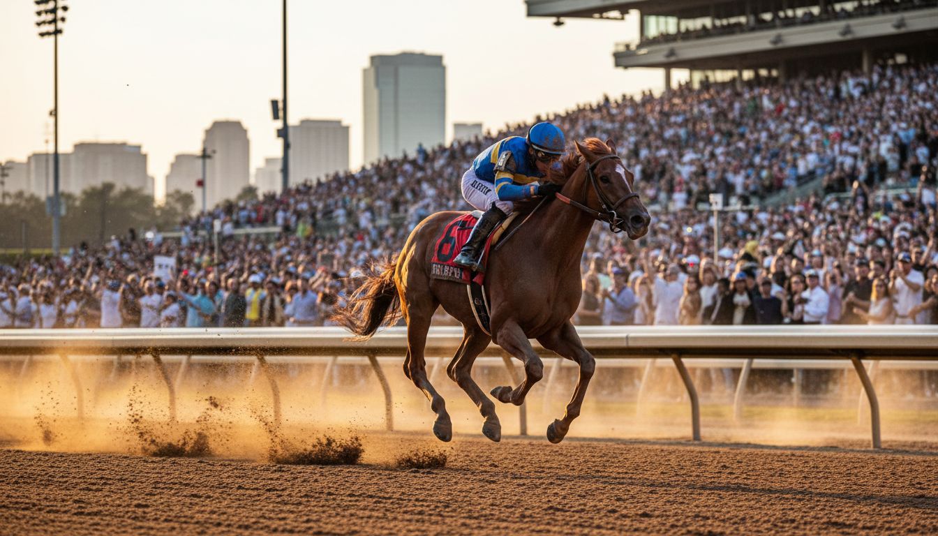 Corrida de cavalos no Jockey Club